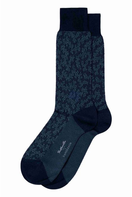 Pantherella Truffle Cotton Lisle Sock (Pantherella x Sanderson