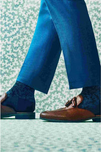 Pantherella Truffle Cotton Lisle Sock (Pantherella x Sanderson
