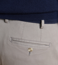 Peter Millar Signature Sateen Flat Front Pant | Gale Grey