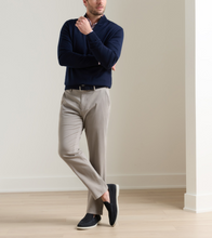 Peter Millar Signature Sateen Flat Front Pant | Gale Grey
