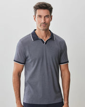 ROBERT BARAKETT Northpark Short Sleeve Open Collar Polo