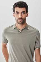 ROBERT BARAKETT Northpark Short Sleeve Open Collar Polo