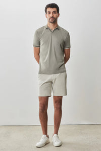 ROBERT BARAKETT Northpark Short Sleeve Open Collar Polo