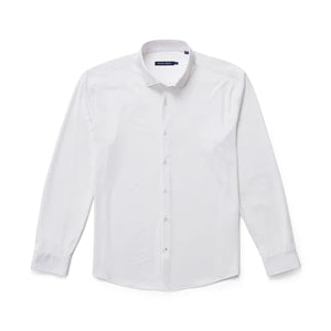 Stone Rose White Long Sleeve Stretch Shirt
