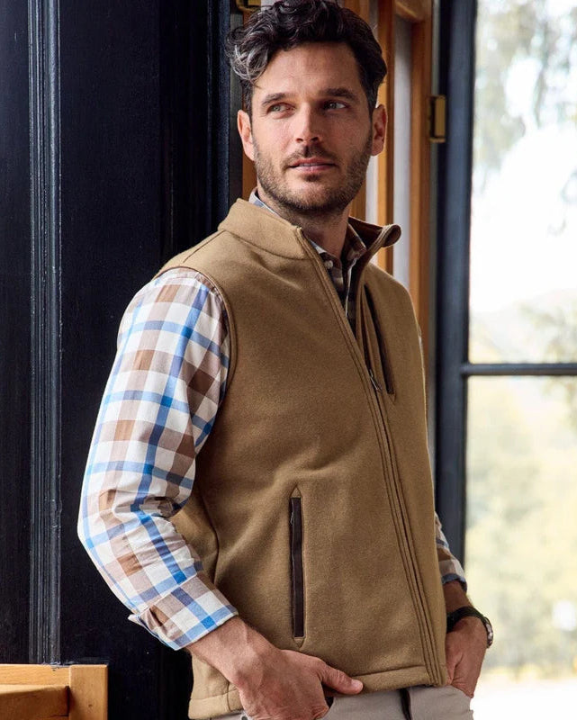 Tom Beckbe Warren Fleece Vest (Tan) – Franco's Fine Clothier Tom Beckbe Warren Fleece Vest (Tan) – Franco's Fine Clothier