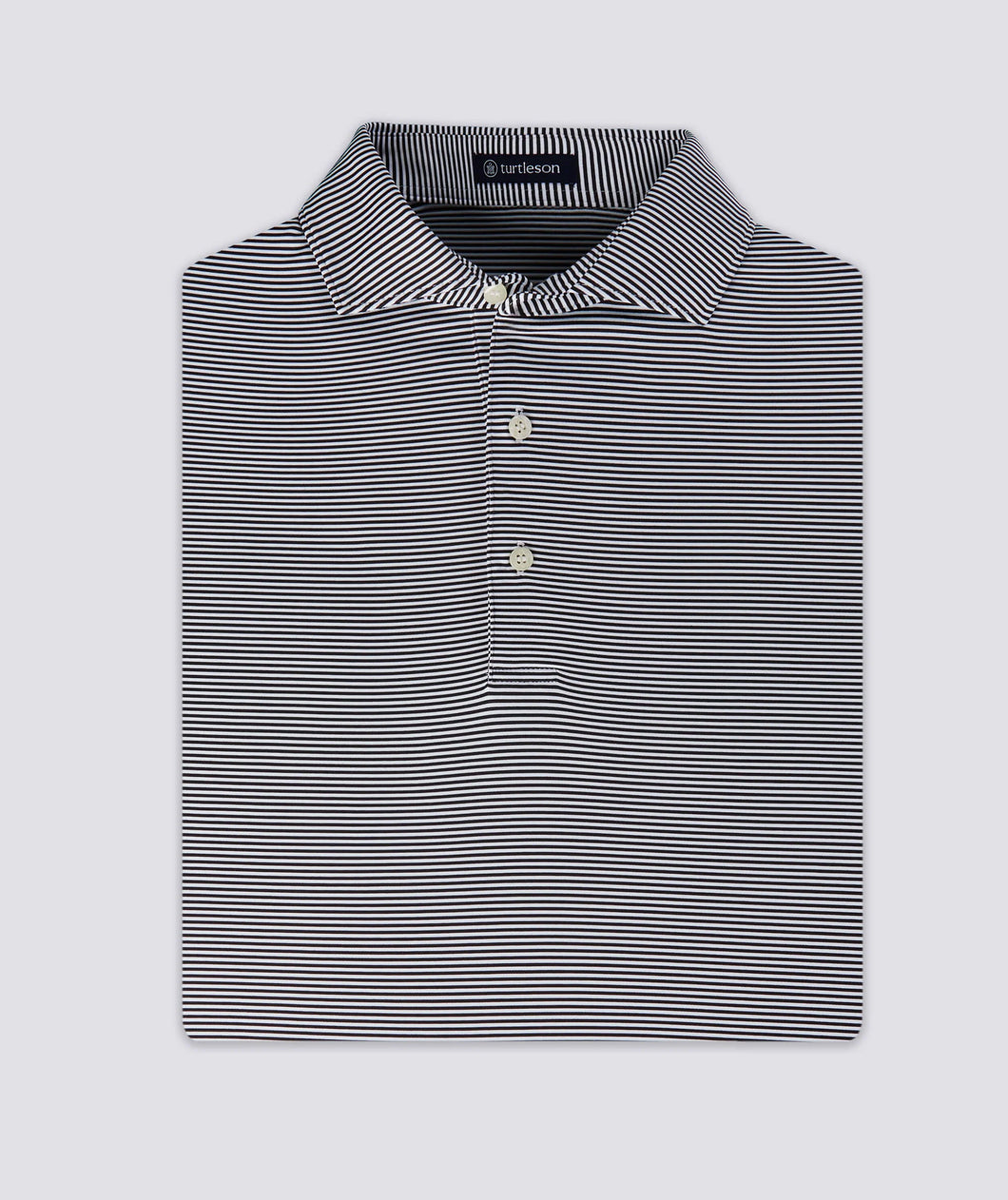 Turtleson Andrew Stripe Performance Polo (Black)