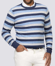 Turtleson Bishop Stripe Cashmere Crewneck Sweater