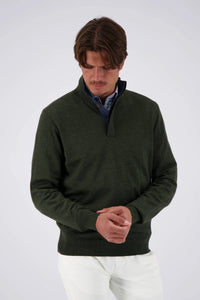 Turtleson Desmond Quarter Button Sweater (Glen Green)