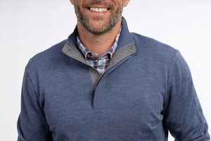 Turtleson Desmond Quarter Button Sweater (Stillwater)