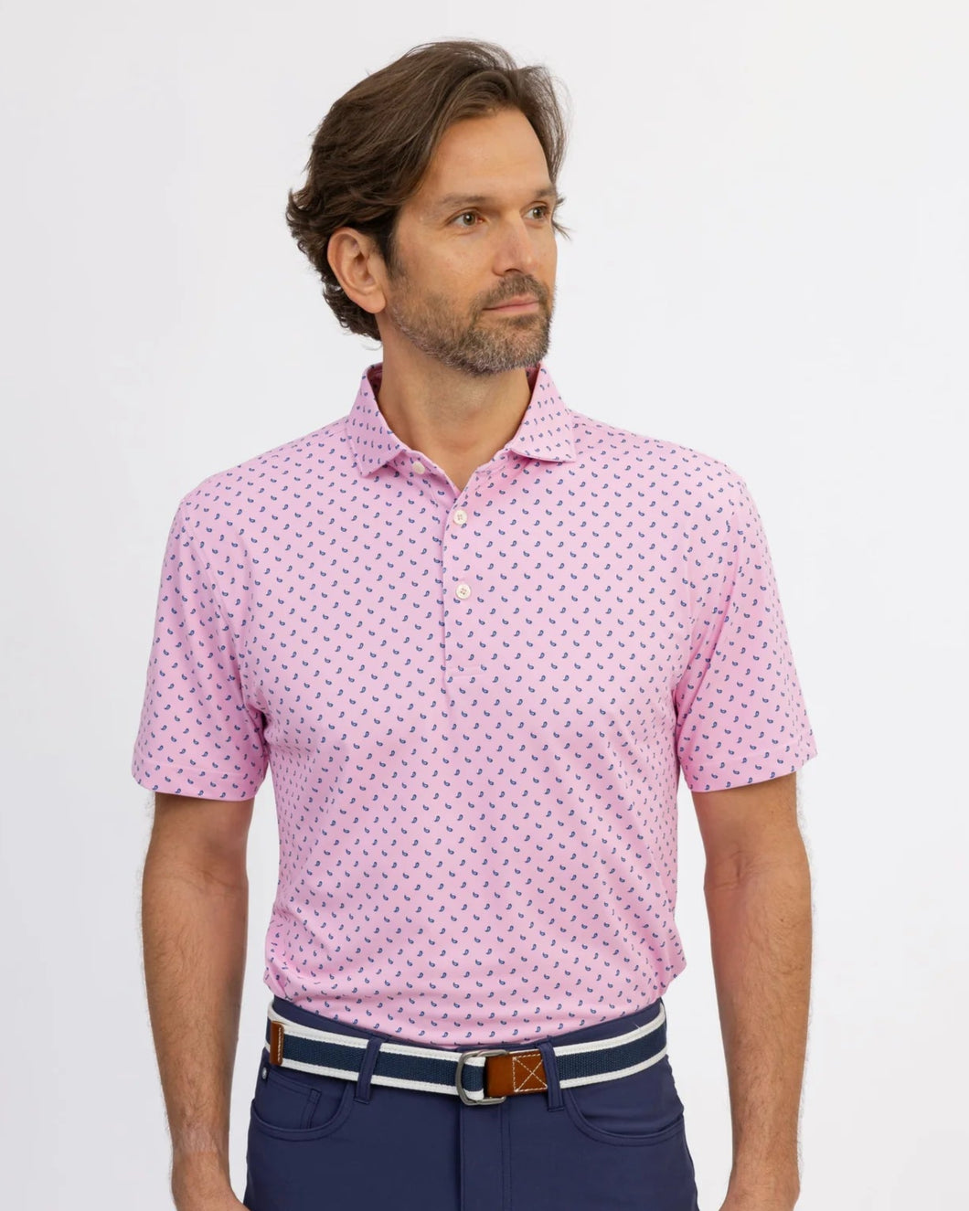 Turtleson Dip Pique Polo (Bloom /Luxe Blue)
