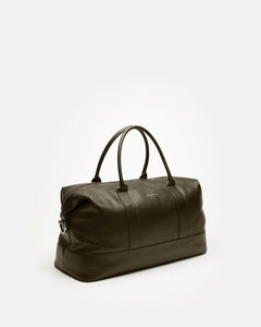 WANT LES ESSENTIELS Kelowna Leather Weekender (Dark Brown)