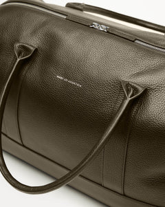 WANT LES ESSENTIELS Kelowna Leather Weekender (Dark Brown)