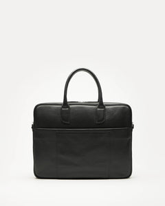 WANT LES ESSENTIELS Lesage Leather Computer Bag (Black)