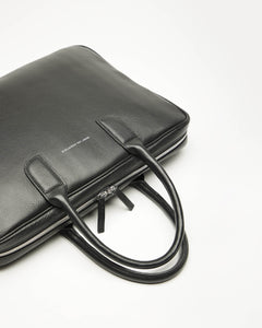 WANT LES ESSENTIELS Lesage Leather Computer Bag (Black)