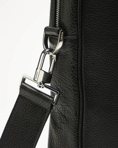 WANT LES ESSENTIELS Lesage Leather Computer Bag (Black)