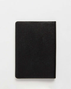 WANT LES ESSENTIELS Pearson Leather Passport Cover (Black)
