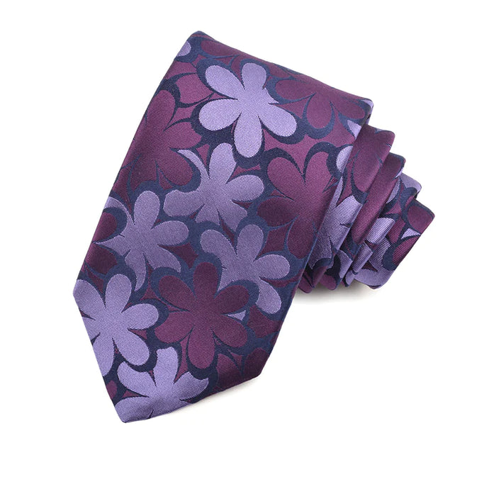 Dion Purple Gernaium Flower Tie