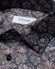 Eton Navy Paisley Print Signature Twill Shirt