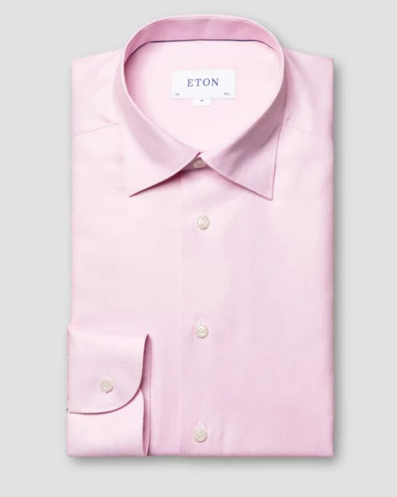 Eton Pink Cotton-Lyocell Stretch Shirt