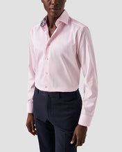 Eton Pink Signature Twill Shirt - Floral Contrast Detai