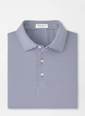 Peter Millar Jubilee Stripe Performance Polo | Navy/White