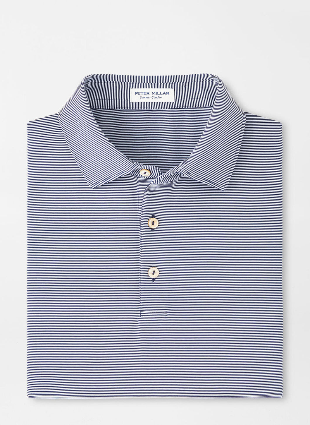 Peter Millar Jubilee Stripe Performance Polo | Navy/White