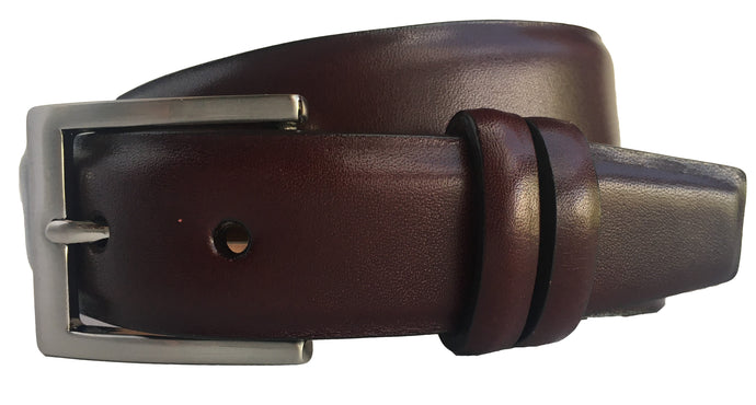 W. Kleinberg Calfskin Belt | Burgundy