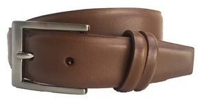 W. Kleinberg Semi-Matte Finish Calfskin Belt | Cognac