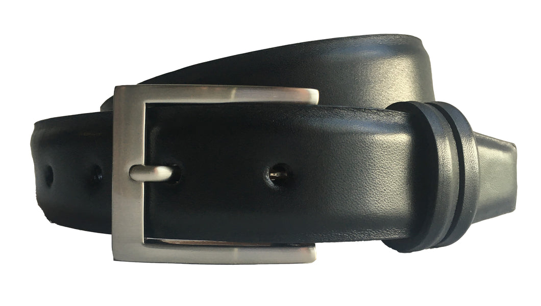 W. Kleinberg Semi-Matte Calfskin Belt | Black