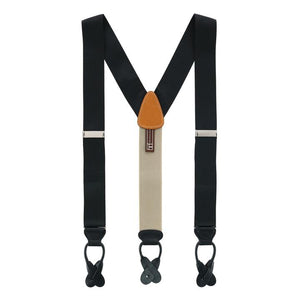 Trafalgar Big & Tall Hudson Solid Color Button End Braces |