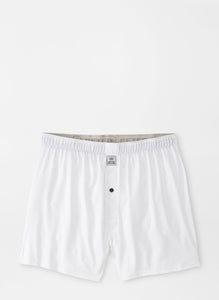 Peter Millar Bold Stretch Jersey Boxer | White