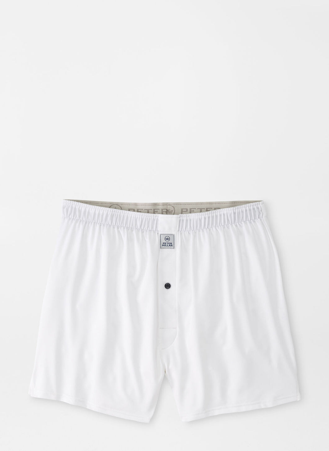 Peter Millar Bold Stretch Jersey Boxer | White