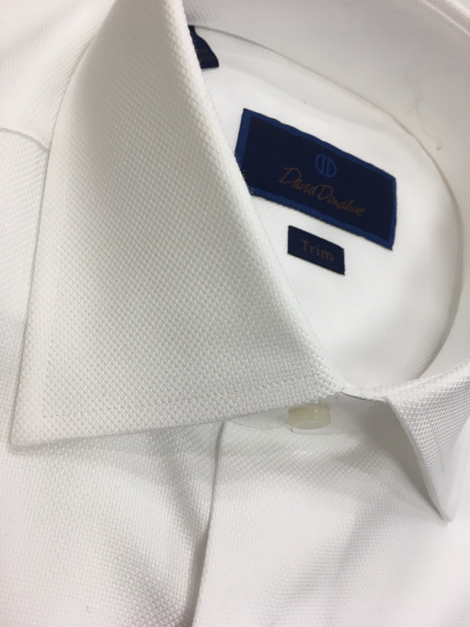 David Donahue Royal Oxford Dress Shirt Trim Fit | White Franco's Fine Clothier David Donahue Royal Oxford Dress Shirt Trim Fit | White Franco's Fine Clothier