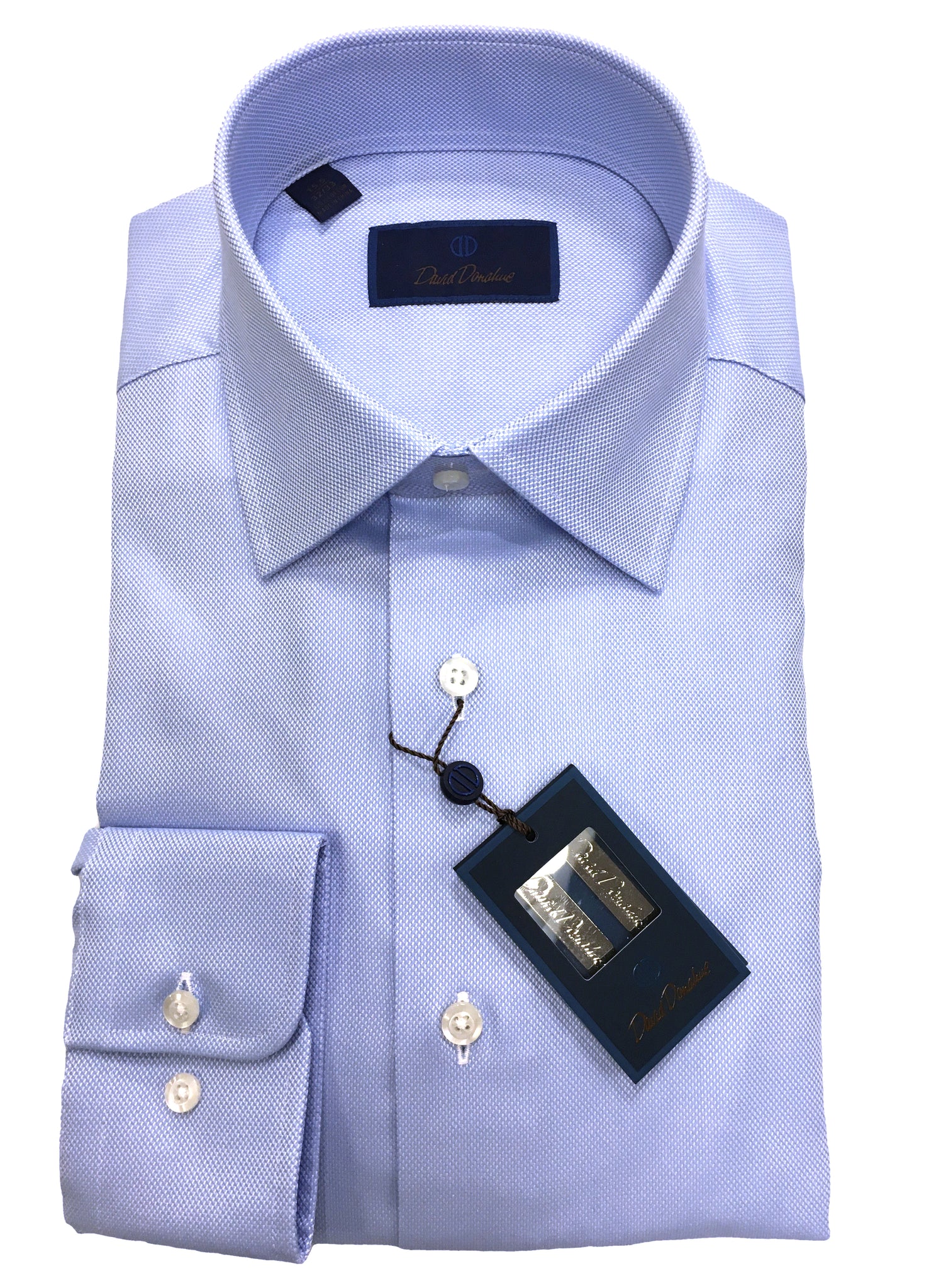 David Donahue Royal Oxford Dress Shirt Regular Fit | Sky David Donahue Royal Oxford Dress Shirt Regular Fit | Sky