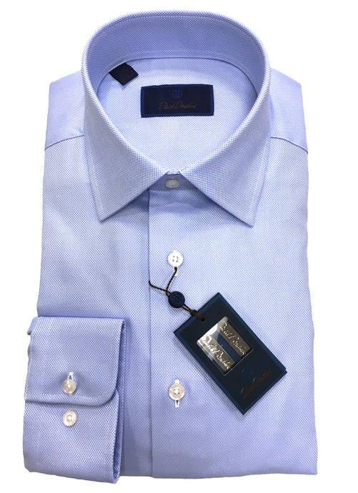 David Donahue Royal Oxford Dress Shirt Regular Fit | Sky