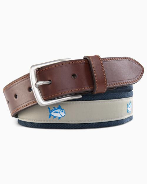 Southern Tide Skipjack Ribbon Belt-Khaki