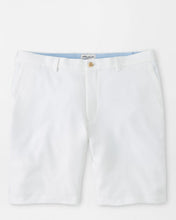 Men's Peter Millar white shorts with belt loops and zip fly with button closure.