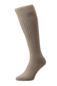 Pantherella  Rib Men's Sock Long | Camel