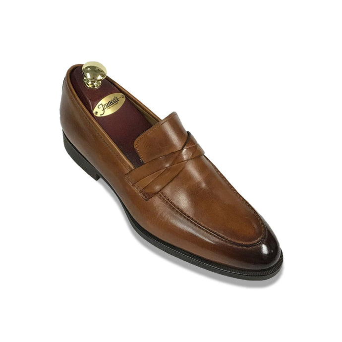 Di Bianco Criss-cross Penny | Cognac