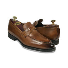 Di Bianco Criss-cross Penny | Cognac