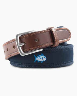 Southern Tide Skipjack Ribbon Belt-Navy