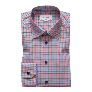 Eton Pink Check Shirt-Slim