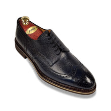 Di Bianco Scotch Grain Lace-Up | Navy