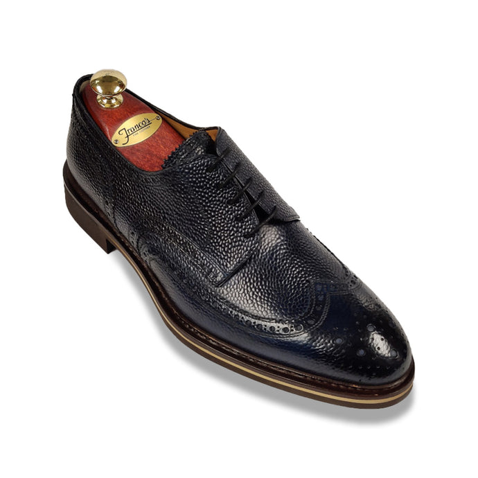 Di Bianco Scotch Grain Lace-Up | Navy