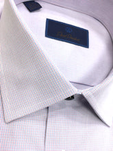 David Donahue Graph Check Dress Shirt Regular Fit | Blue/White