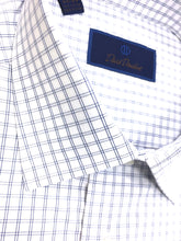 David Donahue Box Check Dress Shirt Regular Fit | Navy/White
