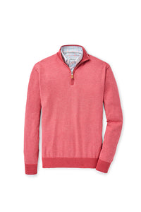 Peter Millar Birdseye Quarter-Zip Sweater | Red Ginger