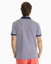 Southern Tide Jack Striped Performance Polo Shirt | Blue