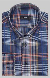 St. Croix Blue Multi-Plaid