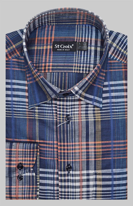 St. Croix Blue Multi-Plaid